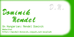 dominik mendel business card